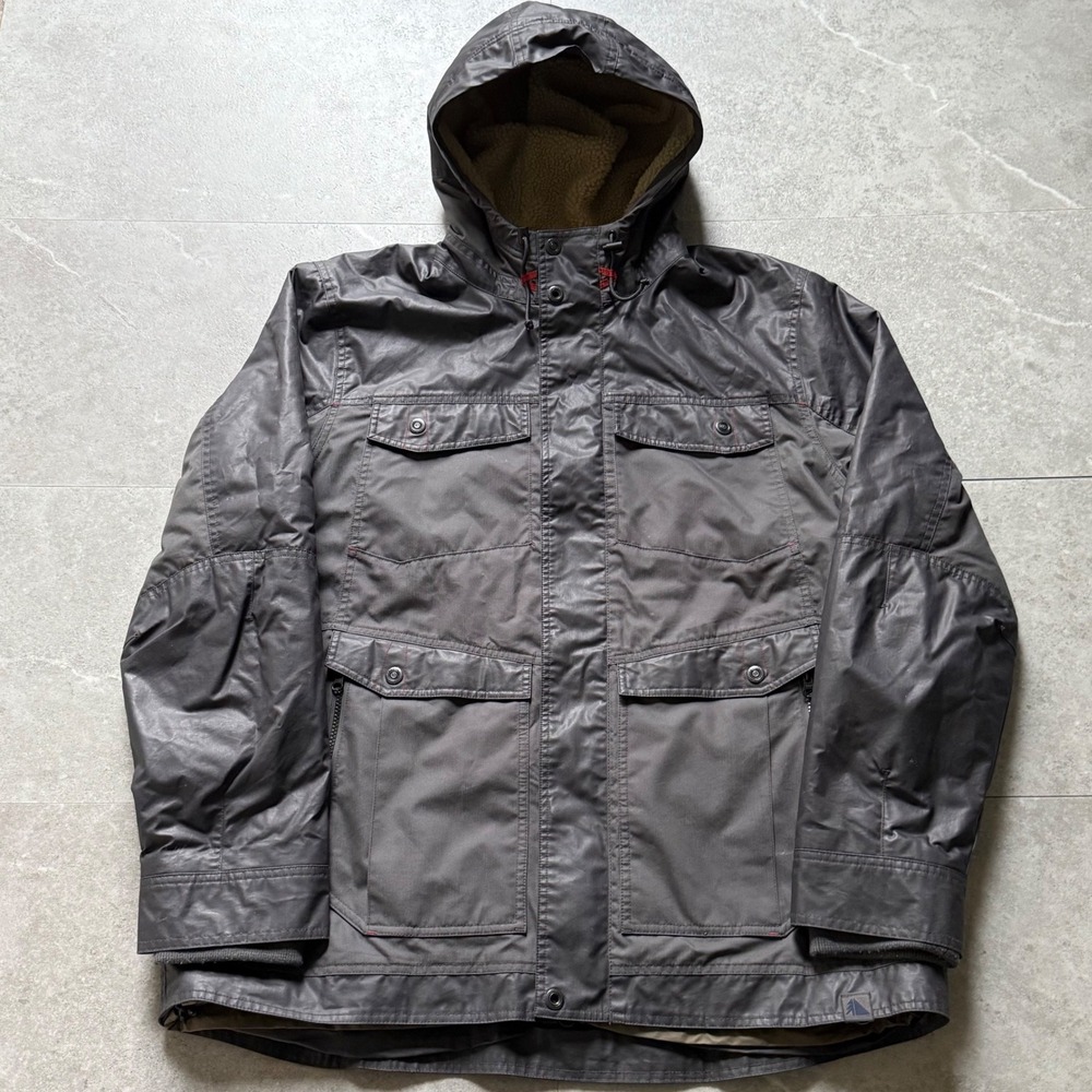 Y2K LL Bean Sherpa Lined Primaloft Waxed Canvas Field Jacket XL